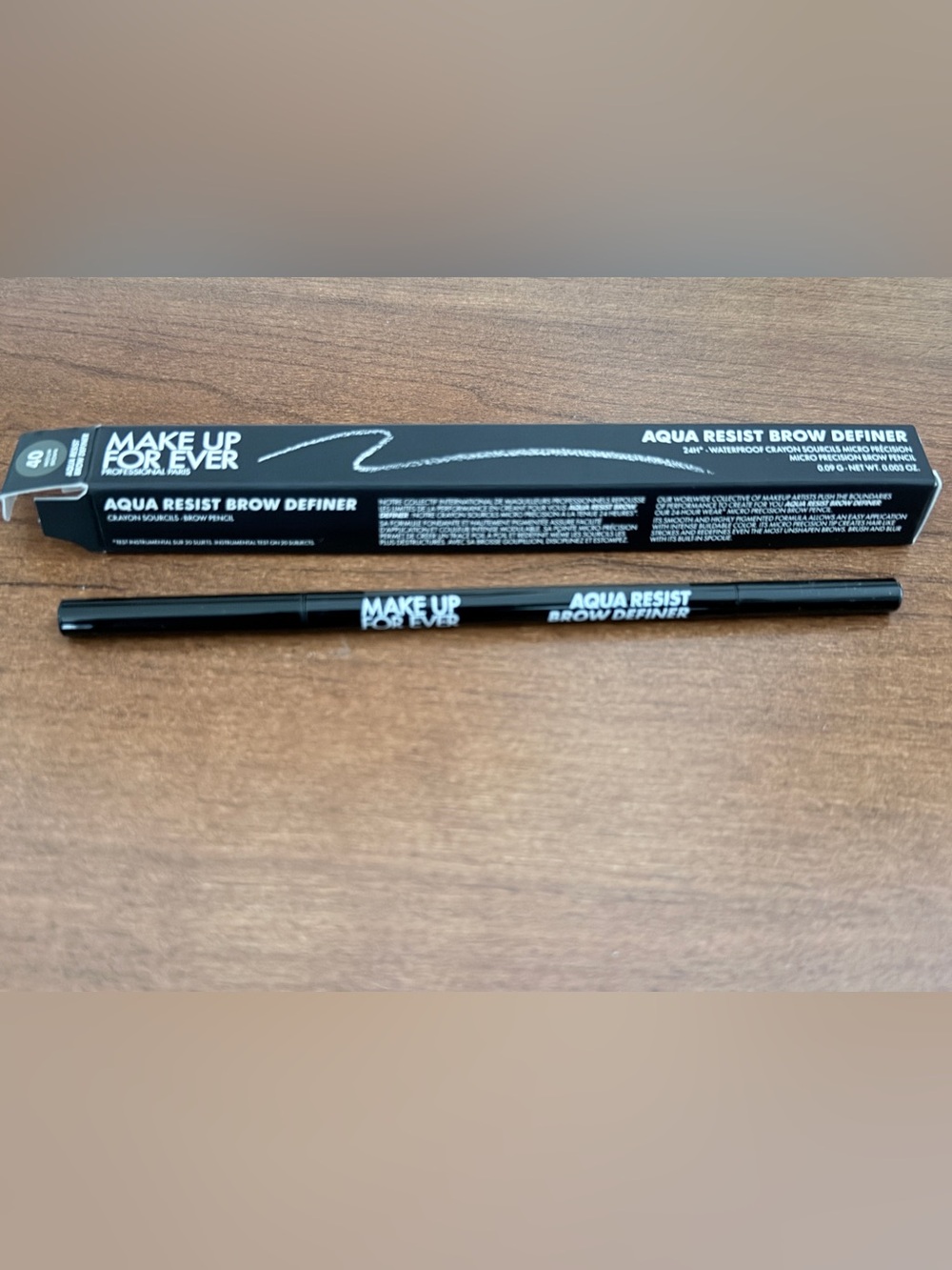 Make Up Forever Aqua Resist Brow Definer, Med Brown (40), NWT